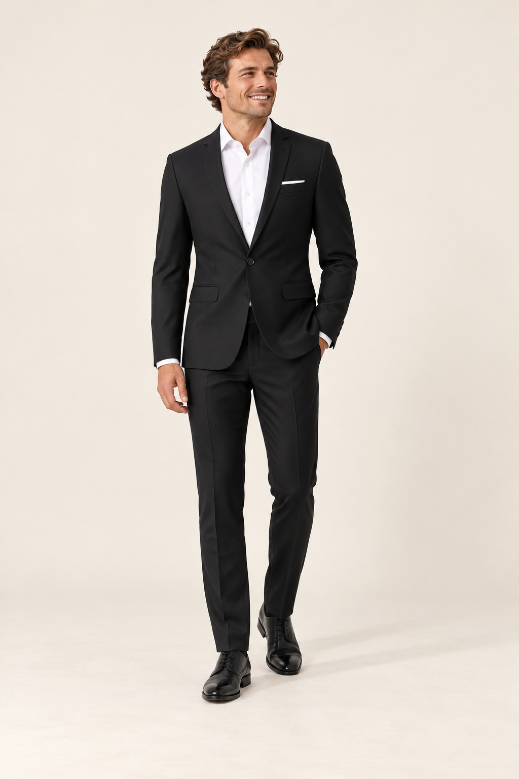Blazer de homem para ocasiões formais em Preto, vista de frente