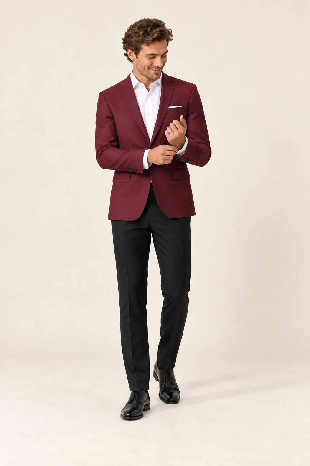 Blazer de homem para ocasiões formais — Vermelho, vista de frente